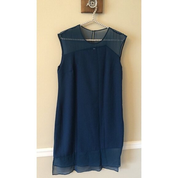 NWT Parker Womens Size S Silk Blend Arctic Blue Ziyan Sleeveless Dress - Picture 1 of 6